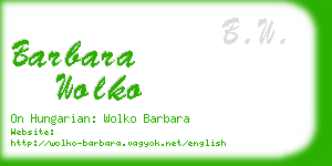barbara wolko business card